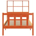 Miniatyrbilde 5 av 11: vidaXL Seng med bokhylle uten madrass voksbrun 75x190 cm heltre furu