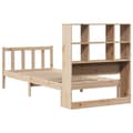 Miniatyrbilde 9 av 11: vidaXL Seng med bokhylle uten madrass 75x190 cm heltre furu