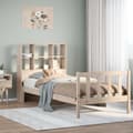 Miniatyrbilde 2 av 11: vidaXL Seng med bokhylle uten madrass 75x190 cm heltre furu