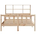 Miniatyrbilde 5 av 11: vidaXL Seng med bokhylle uten madrass 140x200 cm heltre furu