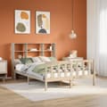 Miniatyrbilde 2 av 11: vidaXL Seng med bokhylle uten madrass 140x200 cm heltre furu