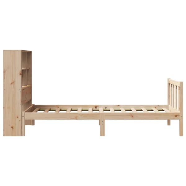 vidaXL seng med reol uden madras 75x190 cm massivt fyrretræ