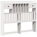 Miniatyrbilde 7 av 11: vidaXL Seng med bokhylle uten madrass hvit 135x190 cm heltre furu