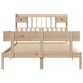Miniatyrbilde 5 av 11: vidaXL Seng med bokhylle uten madrass 150x200 cm heltre furu
