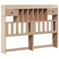 Miniatyrbilde 7 av 11: vidaXL Seng med bokhylle uten madrass 150x200 cm heltre furu