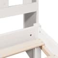 Miniatyrbilde 10 av 11: vidaXL Seng med bokhylle uten madrass hvit 150x200 cm heltre furu