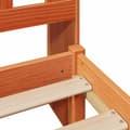 Pikkukuva 10 / 11: vidaXL Sänky/kirjahylly ei patjaa vahanruskea 120x200 cm täysi mänty