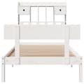 Miniatyrbilde 5 av 11: vidaXL Seng med bokhylle uten madrass hvit 75x190 cm heltre furu