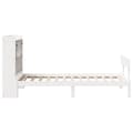 Miniatyrbilde 8 av 11: vidaXL Seng med bokhylle uten madrass hvit 75x190 cm heltre furu