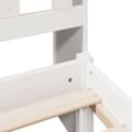 Miniatyrbilde 10 av 11: vidaXL Seng med bokhylle uten madrass hvit 75x190 cm heltre furu