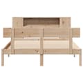 Miniatyrbilde 5 av 11: vidaXL Seng med bokhylle uten madrass 140x200 cm heltre furu