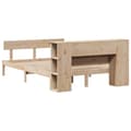 Miniatyrbilde 9 av 11: vidaXL Seng med bokhylle uten madrass 140x200 cm heltre furu