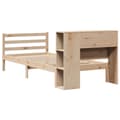 Miniatyrbilde 7 av 11: vidaXL Seng med bokhylle uten madrass 100x200 cm heltre furu