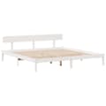 Miniatyrbillede 6 af 11: vidaXL seng med reol uden madras 180x200 cm massivt fyrretræ hvid
