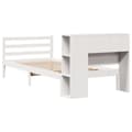 Miniatyrbilde 7 av 11: vidaXL Seng med bokhylle uten madrass hvit 100x200 cm heltre furu