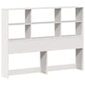 Miniatyrbilde 7 av 11: vidaXL Seng med bokhylle uten madrass hvit 160x200 cm heltre furu