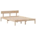 Miniatyrbilde 6 av 11: vidaXL Seng med bokhylle uten madrass 140x190 cm heltre furu