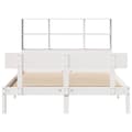 Miniatyrbilde 5 av 11: vidaXL Seng med bokhylle uten madrass hvit 150x200 cm heltre furu