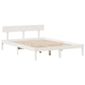 Miniatyrbilde 6 av 11: vidaXL Seng med bokhylle uten madrass hvit 150x200 cm heltre furu