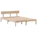 Miniatyrbilde 6 av 11: vidaXL Seng med bokhylle uten madrass 140x200 cm heltre furu