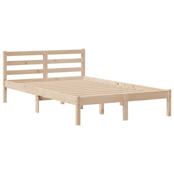 vidaXL seng med reol uden madras 135x190 cm massivt fyrretræ