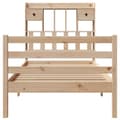 Miniatyrbilde 5 av 11: vidaXL Seng med bokhylle uten madrass 75x190 cm heltre furu