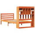 Miniatyrbilde 7 av 11: vidaXL Seng med bokhylle uten madrass voksbrun 75x190 cm heltre furu