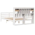 Miniatyrbilde 7 av 11: vidaXL Seng med bokhylle uten madrass hvit 140x200 cm heltre furu
