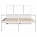 Miniatyrbilde 5 av 11: vidaXL Seng med bokhylle uten madrass hvit 150x200 cm heltre furu
