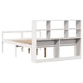 Miniatyrbilde 7 av 11: vidaXL Seng med bokhylle uten madrass hvit 150x200 cm heltre furu