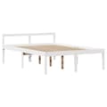 Miniatyrbilde 9 av 11: vidaXL Seng med bokhylle uten madrass hvit 150x200 cm heltre furu
