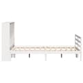 Miniatyrbilde 6 av 11: vidaXL Seng med bokhylle uten madrass hvit 150x200 cm heltre furu
