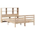 Miniatyrbilde 4 av 11: vidaXL Seng med bokhylle uten madrass 140x200 cm heltre furu