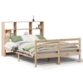 Miniatyrbilde 3 av 11: vidaXL Seng med bokhylle uten madrass 120x200 cm heltre furu