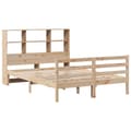 Miniatyrbilde 4 av 11: vidaXL Seng med bokhylle uten madrass 120x200 cm heltre furu