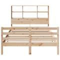 Miniatyrbilde 5 av 11: vidaXL Seng med bokhylle uten madrass 120x200 cm heltre furu