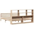 Miniatyrbilde 7 av 11: vidaXL Seng med bokhylle uten madrass 200x200 cm heltre furu