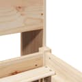 Miniatyrbilde 10 av 11: vidaXL Seng med bokhylle uten madrass 200x200 cm heltre furu