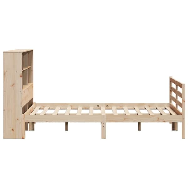 vidaXL seng med reol uden madras 160x200 cm massivt fyrretræ