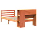 Miniatyrbilde 7 av 11: vidaXL Seng med bokhylle uten madrass voksbrun 90x200 cm heltre