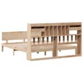 Miniatyrbilde 7 av 11: vidaXL Seng med bokhylle uten madrass 200x200 cm heltre furu
