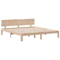 Miniatyrbilde 9 av 11: vidaXL Seng med bokhylle uten madrass 200x200 cm heltre furu