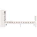 Miniatyrbilde 6 av 11: vidaXL Seng med bokhylle uten madrass hvit 75x190 cm heltre furu