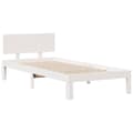 Miniatyrbilde 9 av 11: vidaXL Seng med bokhylle uten madrass hvit 75x190 cm heltre furu
