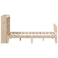Miniatyrbilde 6 av 11: vidaXL Seng med bokhylle uten madrass 140x200 cm heltre furu