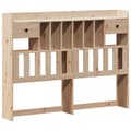 Miniatyrbilde 8 av 11: vidaXL Seng med bokhylle uten madrass 140x200 cm heltre furu