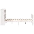 Miniatyrbilde 6 av 11: vidaXL Seng med bokhylle uten madrass hvit 160x200 cm heltre furu