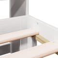 Miniatyrbilde 10 av 11: vidaXL Seng med bokhylle uten madrass hvit 160x200 cm heltre furu