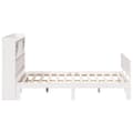 Miniatyrbilde 6 av 11: vidaXL Seng med bokhylle uten madrass hvit 200x200 cm heltre furu