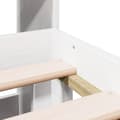 Miniatyrbilde 10 av 11: vidaXL Seng med bokhylle uten madrass hvit 200x200 cm heltre furu